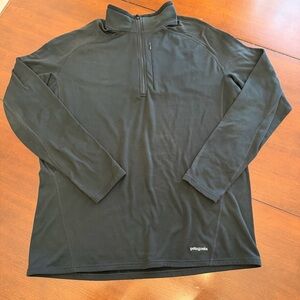 Patagonia Men’s Black Performance Layer Quarter-Zip Size XXL